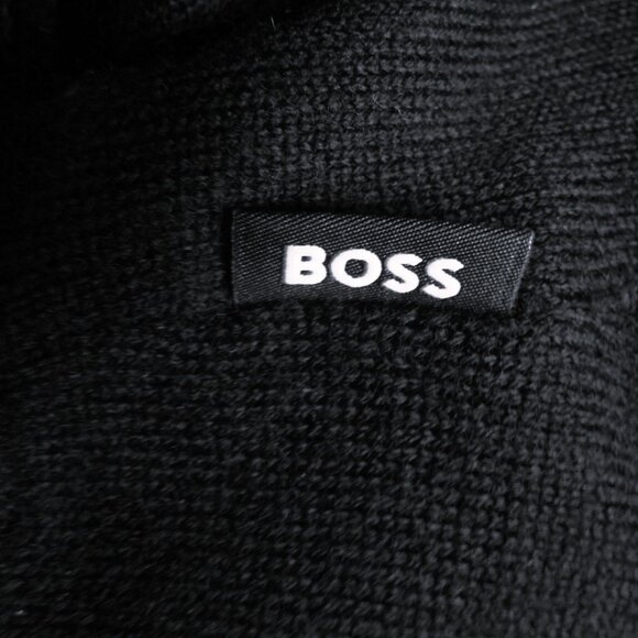 Hugo Boss black virgin wool Mentolo zippered cardigan sweater XXL - Picture 3 of 5
